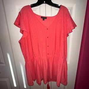 Lane Bryant Blouse - Coral